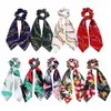 40 colores de flores étnicas impresión pelo bufanda bowknot streamers scrunchies ponytail portail vestido de playa diademas elásticas peleas para niñas