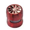 Honeypuff Wheel Style Zinc Alloy Herb Grinder med stort fönster 63mm 4 styck Metal Tobacco Herb Grinder Spice Miller