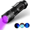 Torcia ultravioletta UV a LED con funzione zoom Mini UV Black Light Rilevatore di macchie di urina per animali domestici Torce da caccia allo scorpione7754318
