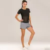 Short de course pour femmes, noir, gris, blanc, short de Sport, séchage rapide, cordon de serrage, ample, respirant, Fitness, Yoga en plein air16805967