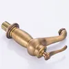 Badkamer Kraan Antieke Bronzen Massief Messing Basin Sink Messing Kranen Enkel handvat Water Mixer Taps Badkraan Torneiras Crane 1109