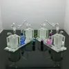 new Europe and Americaglass pipe bubbler smoking pipe water Glass bong Hot selling double crystal bottle and water bottle