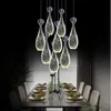 Moderne kurze LED Restaurant Lichter Bubble Glanz Kristall Anhänger Licht Bar Arbeitstisch Wohnzimmer Kronleuchter Beleuchtung Leuchten Lampen