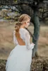 Simple Cheap Wedding Dresses A Line Bridal Gowns Scoop Neck Wedding Gowns Country Style Short Sleeveless 2 pcs Skirt