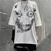 Janeiro de Hip Hop Punk Camiseta Homens Japonesa Gato T-Shirt Harajuku Streetwear Tshirt Casual Manga Curta Loose Verão Tops Tee Japan