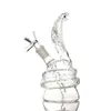 Liten 6.5 '' Glass Water Bong Mini Hookahs Tre olika färger ormformer snabbt