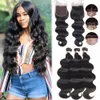 Körper Welle Bundles Mit Verschluss Brasilianische Remy Haar Bundles Mit Frontal Menschliches Haar Bundles Mit Spitze Frontal Verschluss1248972