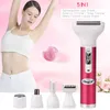 5 i 1 Kvinnor Epilator Kvinna Ögonbryn Trimmer Lady Shaver för borttagning Rakningsmaskin Ansikte Depilador Bikini Depilatory Designer