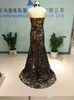 Split Sequins Side Evening Dresses Rami Salamoun Appliqued High Neck Mermaid Long Prom Dress Tulle Beaded Formal Gowns