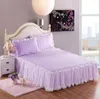 Gonna letto in pizzo creativo 1 pezzo 2 pezzi Federe set di biancheria da letto Copriletto principessa per la copertura KingQueen size9339796