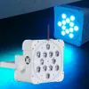 8pcs LED Uplight PAR50 Light 12x18W RGBWA UV Wireless Par Can Akku UpLighting Remote WiFi Contrôle pour DJs Bar