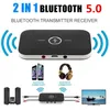 Bluetooth 5.0 Audio-ontvangerzender 2 in 1 RCA 3.5mm 3.5 AUX JACK USB Stereo Muziek Draadloze Adapters voor TV-auto-pc