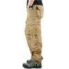 メンズパンツ2021メンズカーゴ男性の戦術的なズボン8ポケット秋のカジュアルコットンビッグサイズのオーバーロールホモブレ