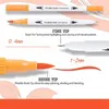 100 색상 듀얼 팁 브러쉬 컬러 펜 아트 마커 펜 TouchFive Copic 마커 펜 수채화 Fineliner 그리기 그림 편지지 Y200709