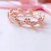 18 -krotny Rose Gold Flower Crown Pierścień dla Pandora Autentyczna srebrna srebrna biżuteria projektanta ślubnego dla kobiet dziewczyny prezent CZ Diamond Pierścienie z oryginalnym zestawem pudełka