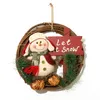 Christmas Wreath Diameter 33cm Xmas Rattan Door Hanging Christmas Gifts Christmas Vine Ring Wall Flower Garland