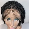 Dilys Lace Frontal Short Braids Wigs For Women Synthetic Lace Front Wig with Curly Tips Baby Hair9809175