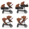 Twin strollers stroller front and rear seat high view eggshell stroller foldable