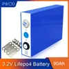 PWOD 16PCS LIFEPO4 3.2V 90AH Batteripaket Litiumjärnfosfatcell Motorcykel Elektrisk bilmotor Solar energiförsäljning