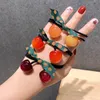 Kadınlar Kızlar saçlarınızı Tutucu Kafa Sweet Rubber Band Scrunchie Moda Saç Aksesuarları İçin Sevimli Kiraz Bow Elastik Saç Bantları