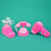 3pcs barn låtsas spela mini simuleringsapparater kök leksaker rosa ljus upp ljud lek leksak för barn pedagogisk gåva
