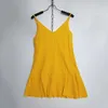 Lässige Kleider Mini Sommerkleiderriemen von Schulter weißer Rüste Plus Größe Lose Leinen Sundress Sexy ärmellose Party Strand Frauen