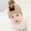 Baby Kids Casula Outono chapéu Meninos inverno meninas bebê recém-nascido chapéu feito malha das crianças chapéu morno Bib 2020 Moda Beanie