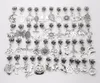 100pcs / lot alliage en alliage argent plaqué mixte vintage grand trou des perles en vrac européen Charmes de fit