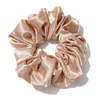 Scrunchies de cor de cor brilhante grandes mulheres Silk Silk Scrunchie Elastic Hair Bands Meninas Headwear Donut Grip Loop Titular De Rabo