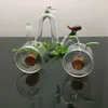 2023 new Bike style stained glass hookah glass bong, oversized wheels, gift pot running board straw, spot sales
