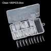 100 PCSBOX UV -gel Volledige omslag Acryl Clear Wit Natuurlijke valse Nagel Ballerina Coffin Fake Nails Diy Manicure Tips Beauty Tools9258795