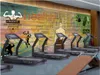 Beställnings- foto bakgrundsbilder för väggar 3d väggmålning tapet nostalgisk graffiti retro träbräda sport gym club väggmålning bakgrunds väggpapper