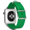 För AppleWatch Rainbow Nylon Band Strap Green USA flagga ArmyGreen Series 38/40mm 42/44mm Tyger ersättning Iwatch se 6/5/4/3/2/1