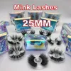 Hot 25MM 3D Mink cílios longos Dramatic 100% Mink cílios Maquiagem 5d Mink cílios Thick as pestanas falsas longas da pestana Extensão