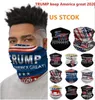 DHL 3-7 dias Designer 2020 Trump americano Magia Eleição Silk Ice Sports Turban Scarf BandanaS3D Imprimir máscaras de poeira Skullcap FY6068