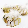 500Pcs/Lot 24*18mm Gold and Silver Clothing Price Tags Card for Watch Ring Display Supplies Label Jewelry Handwritten