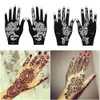 2Pcs/Set Professional Henna Stencil Temporary Hand Tattoo Body Art Sticker Template Wedding Tool India Flower Tattoo Stencil T200730
