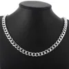 Kettingen Heren Fijne Sieraden 925 Sterling Zilver 10mm Ketting Hoge kwaliteit Mannelijke Sterling-Zilveren-Sieraden 20 Inch 24250E