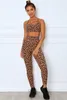 Womens Yoga Outfits 2 Piece Set Workout Athletic Leopard Print Shorts Leggings and Sports Bra Set Gym Clothes Fitness Clothing3475740