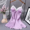 Lace Sleepshirts Women Summer Clothes Sleep Wear Sleeveless Lingerie Sleepwear Nightwear Robe Silk Dress Fashion Sexy Nightgown