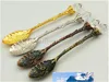 Crystal Retro pattern Tea Spoon Stir Coffee Spoon Honey Dessert Ice Cream Scoop Teaspoon Tableware Free Shipping