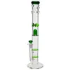 Nuovi Narghilè Bong in vetro "Spoiled Green Speranza" Doppio albero Perc Dome Percolatore Bong ad acqua Dab Rig 19"