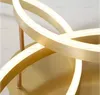 Moderne LED-Ring-Pendelleuchten, Deckenleuchte für Schlafzimmer, Wohnzimmer, Restaurant, Aluminium, gebürstetes Gold, kreative Ringe, Beleuchtung, nordisches Design, Hängelampe, Kronleuchter