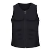 Men Stitching Zipper Sports Vest Neoprene Corset Sweating Belly Dress Fitness Sweat Sweat Slim Bodysuit Band Waist Trimmer