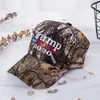 Camo Donald Trump Hat Make America Great MAGA Caps USA Flag 3D Embroidery Letter Snapback Camouflage Mens Baseball Cap for Women D1152032