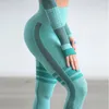 Women Yogo Leggings Long Pants Set Dreattable High Elasticity byxor Patch Work Girl Casual High midja Yoga Pants310C