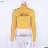 Quentin Tarantino Short Tシャツ黄色のセクシーなトリミングトップスTumblr女性グランジストライプ長袖コットン編ティーアートファッションMX200721