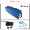 Electric Bike Battery 48V 36V 20AH Scooter Bicycle Batteries Pack Waterproof PVC with 2.5A Charger for Mountion Motor