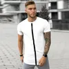 Sommar Man T-shirt Siden T-shirt O-hals Kort jogging Herrskjortor T-shirts Sik Skjorta Herr T-shirt Toppar T-shirts