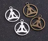 MIC 150 STKS Antiek Zilver Brons Zinklegering Yoga Charms Hangers DIY Sieraden Voor Armbanden Ketting Oorbellen 20x23mm